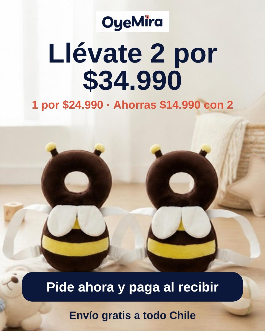 Llévate 2 mochilas por $34.990, envío gratis y pagas al recibir