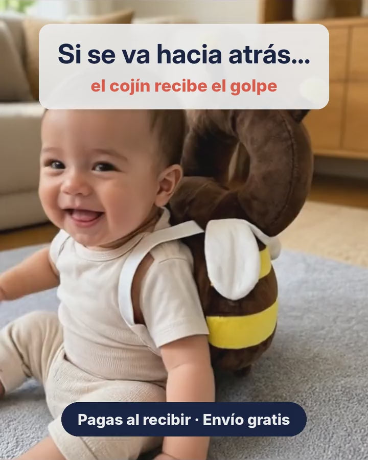 Bebé sentado se va hacia atrás y el cojín de la mochila amortigua la caída. Pagas al recibir, envío gratis